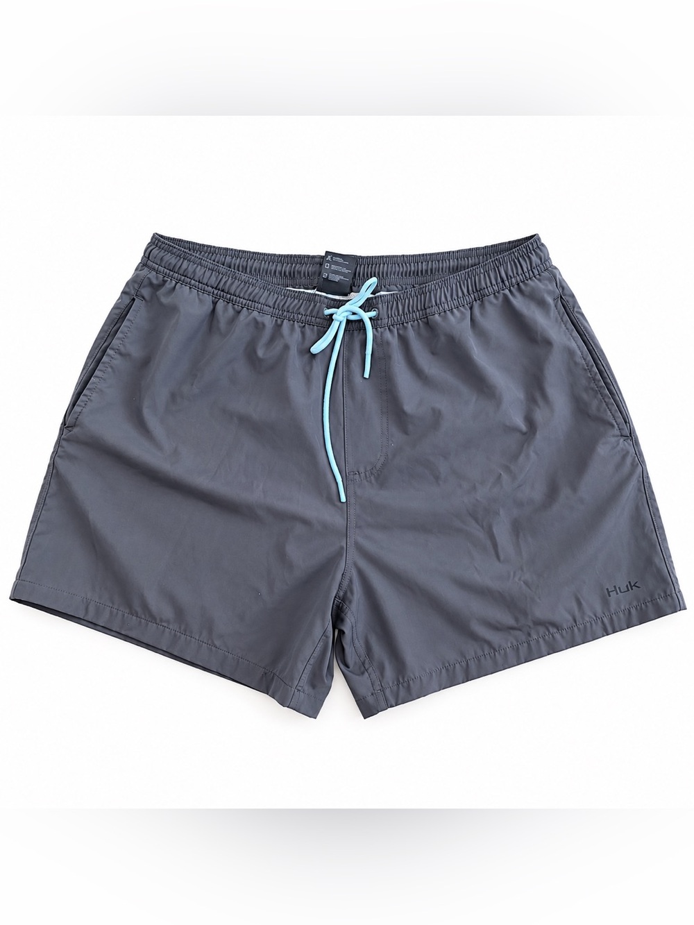 HUK Shorts Men’s Large Gray Swim Trunks